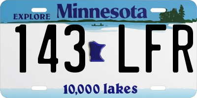 MN license plate 143LFR