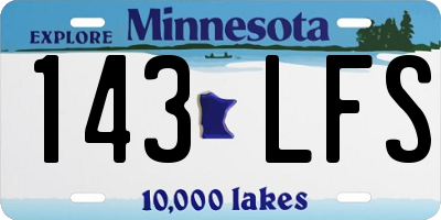 MN license plate 143LFS