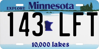 MN license plate 143LFT