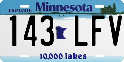 MN license plate 143LFV