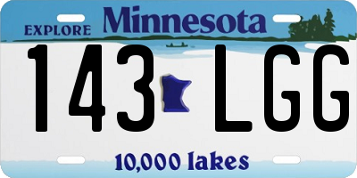MN license plate 143LGG