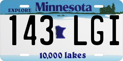 MN license plate 143LGI