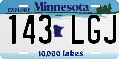 MN license plate 143LGJ