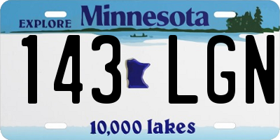 MN license plate 143LGN