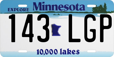 MN license plate 143LGP