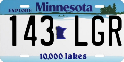 MN license plate 143LGR
