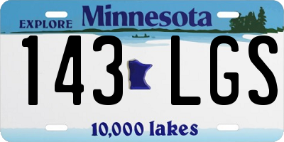 MN license plate 143LGS