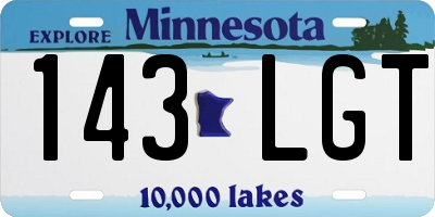 MN license plate 143LGT
