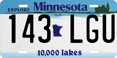 MN license plate 143LGU