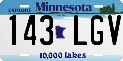 MN license plate 143LGV