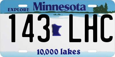 MN license plate 143LHC