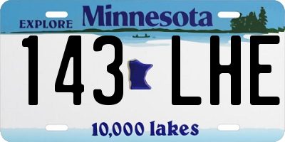 MN license plate 143LHE