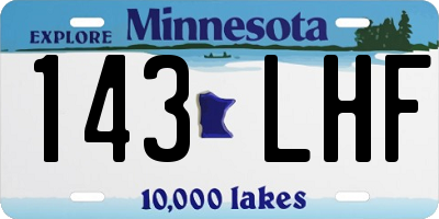 MN license plate 143LHF