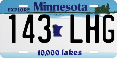 MN license plate 143LHG