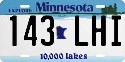 MN license plate 143LHI