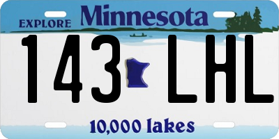 MN license plate 143LHL