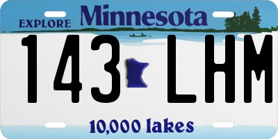 MN license plate 143LHM