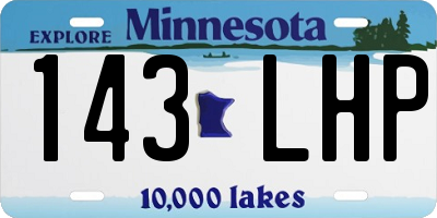 MN license plate 143LHP