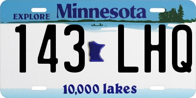 MN license plate 143LHQ