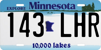 MN license plate 143LHR