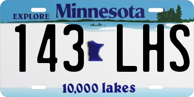 MN license plate 143LHS
