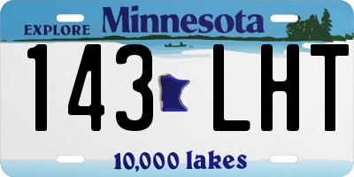 MN license plate 143LHT