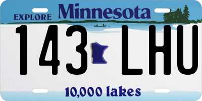 MN license plate 143LHU