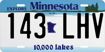 MN license plate 143LHV