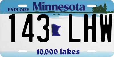 MN license plate 143LHW