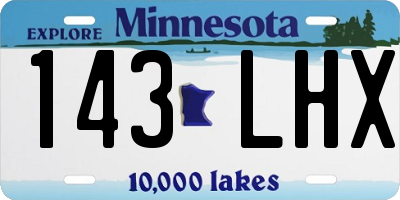MN license plate 143LHX