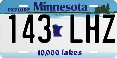 MN license plate 143LHZ