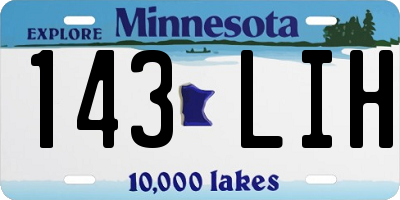 MN license plate 143LIH