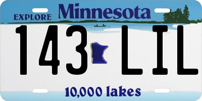 MN license plate 143LIL