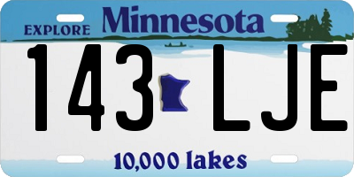 MN license plate 143LJE