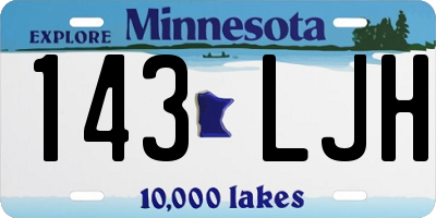 MN license plate 143LJH