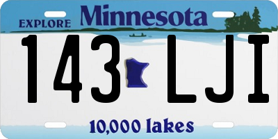 MN license plate 143LJI