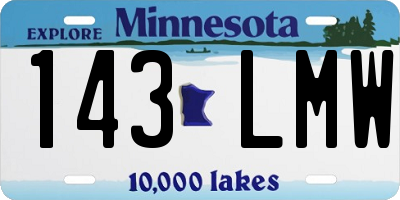 MN license plate 143LMW