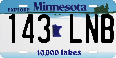 MN license plate 143LNB