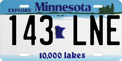 MN license plate 143LNE