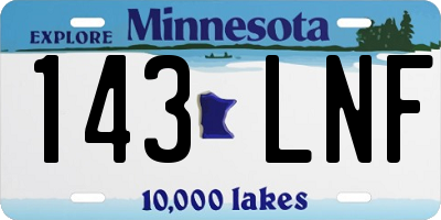 MN license plate 143LNF