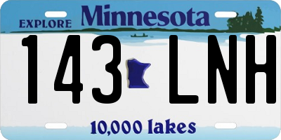 MN license plate 143LNH