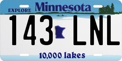 MN license plate 143LNL