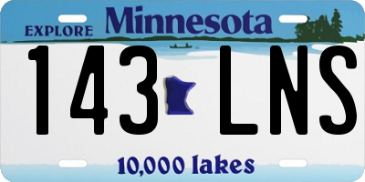 MN license plate 143LNS