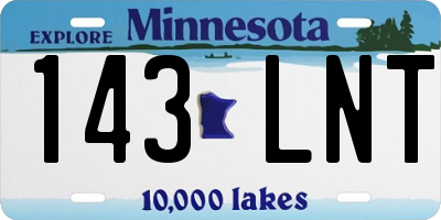 MN license plate 143LNT