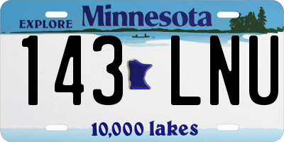 MN license plate 143LNU
