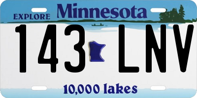 MN license plate 143LNV