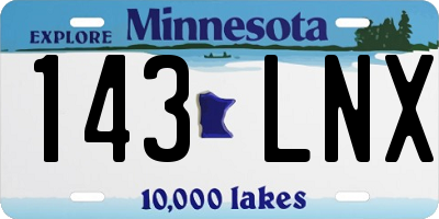 MN license plate 143LNX