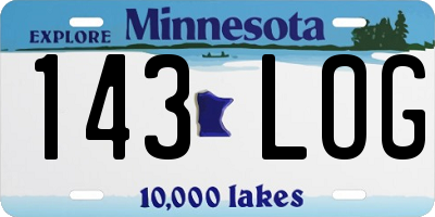 MN license plate 143LOG