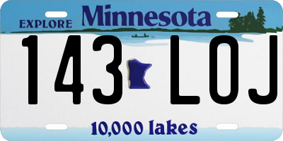MN license plate 143LOJ