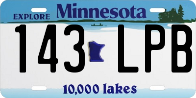 MN license plate 143LPB